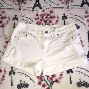 White Jean Shorts